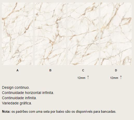 Lâmina Sinterizada XTONE Calacatta Gold placa 3,20 x 1,60 - Imagem 3
